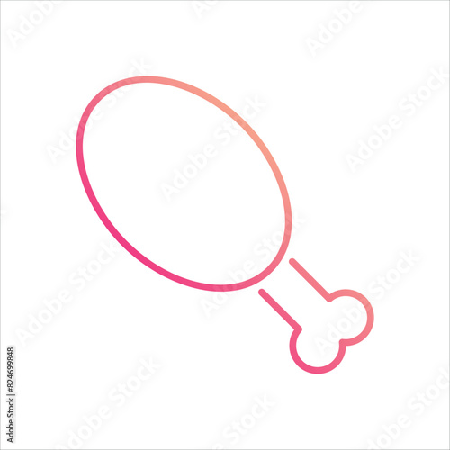 Chicken Leg vector icon