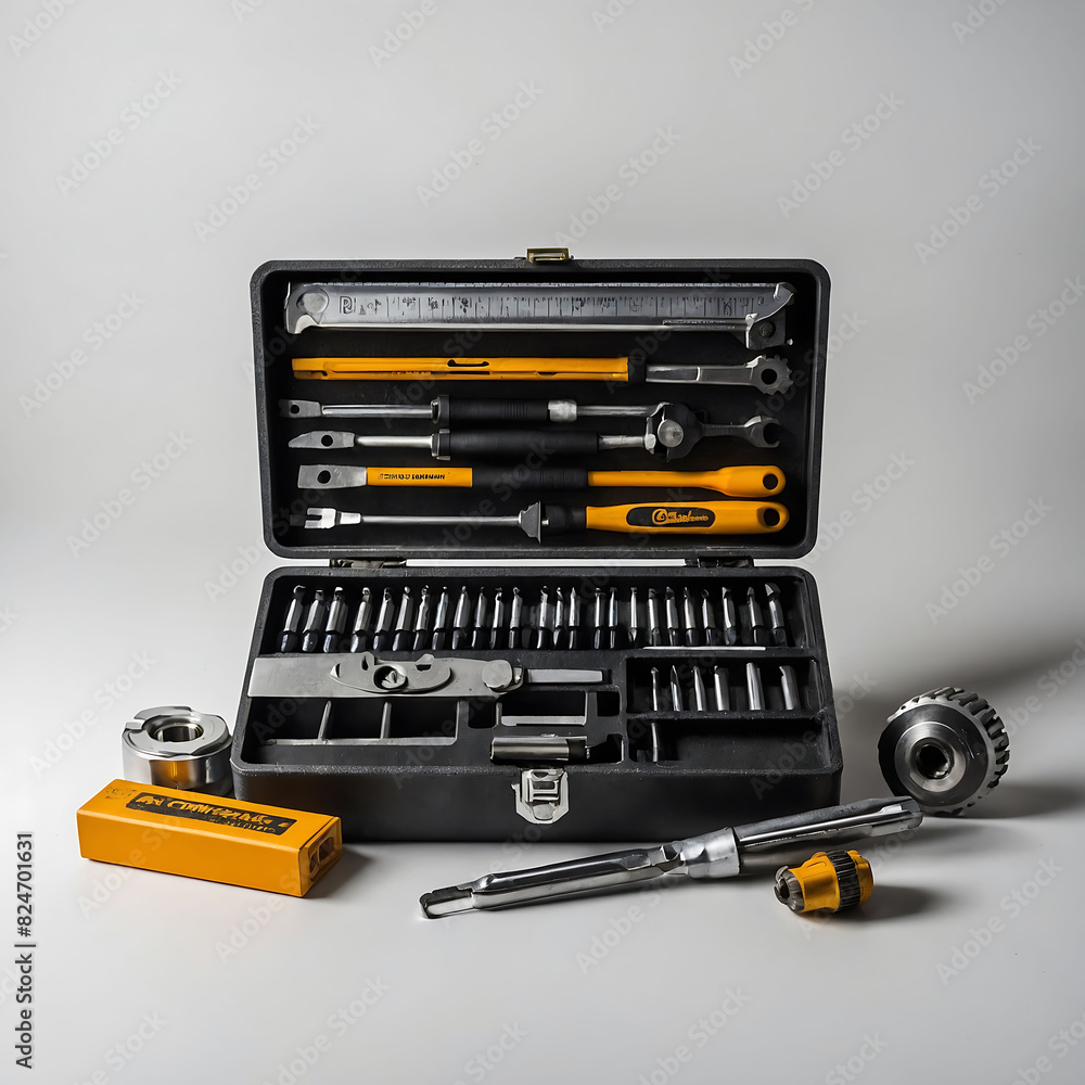 A photo of mechanical tools box. Generative AI A photo of mechanical tools box. Generative AI