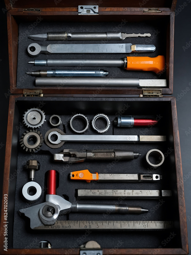 A photo of mechanical tools box. Generative AI