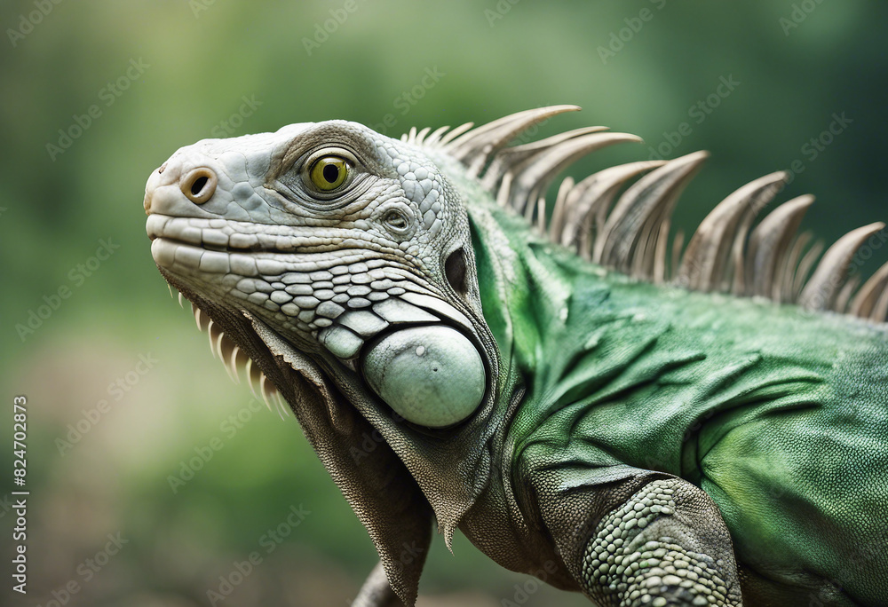 Green Iguana , isolated white background Green Iguana , isolated white background
