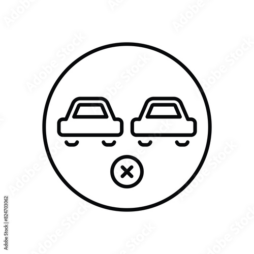 No Overtaking vector icon