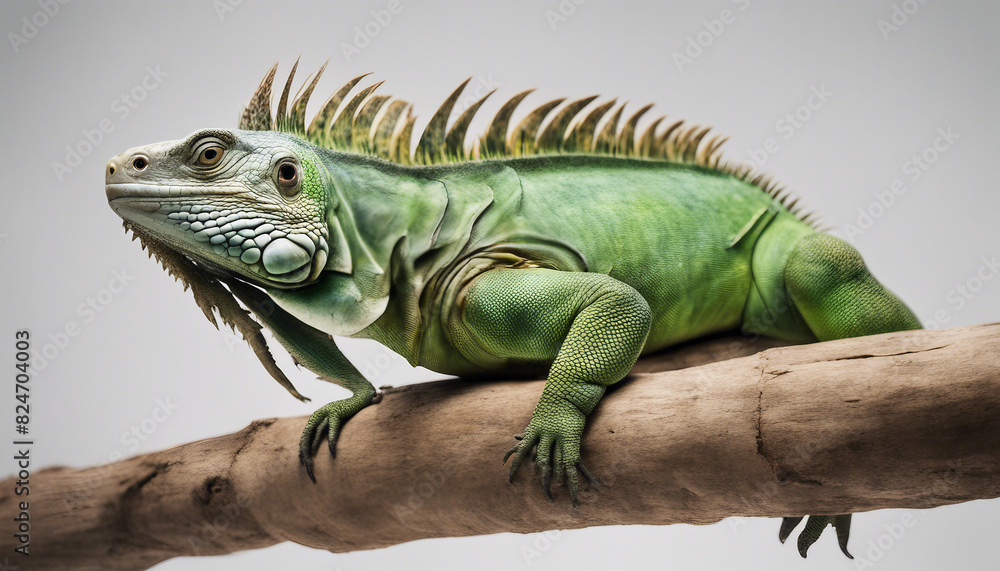 Obraz premium Green Iguana , isolated white background