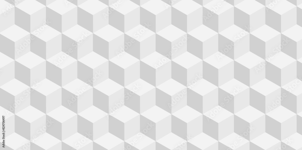 Abstract white and gray style minimal blank cubic. Geometric pattern illustration mosaic, square and triangle wallpaper. Seamless cube technology business concept. Abstract white and gray style minimal blank cubic. Geometric pattern illustration mosaic, square and triangle wallpaper. Seamless cube technology business concept.