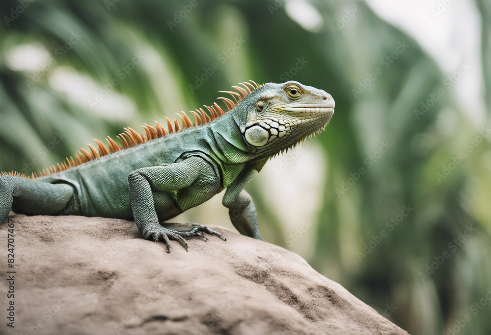 Iguana delicatissima, isolated white background.
Iguana delicatissima, isolated white background.