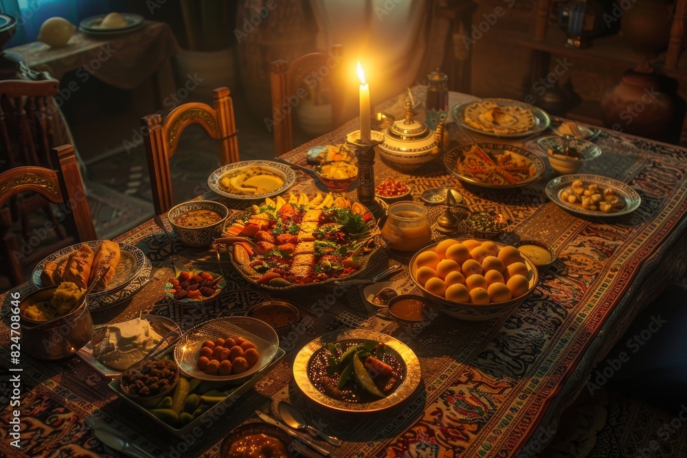 Eid Table Overflowing with Warm Light