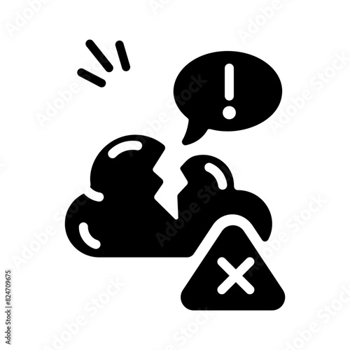 Check out glyph icon of a cloud error 