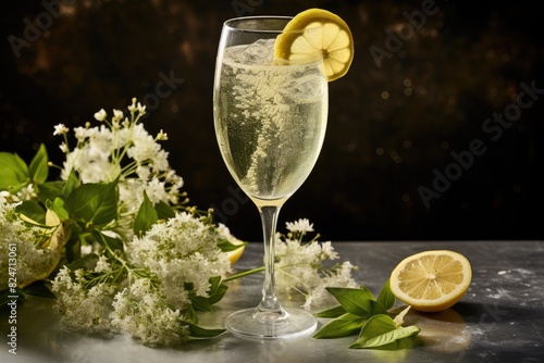 Wallpaper Mural Elderflower Spritz: Spritzing elderflower syrup into a sparkling drink. Torontodigital.ca