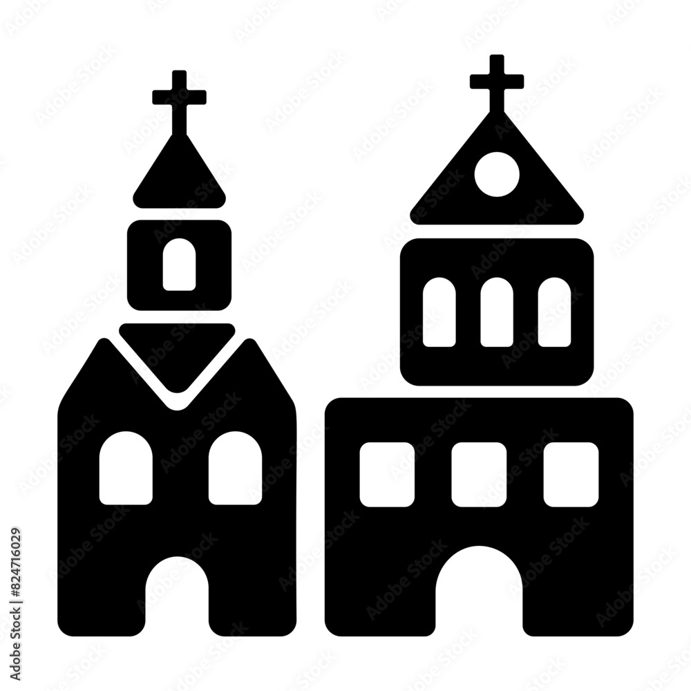 A filled style icon showing etchmiadzin church A filled style icon showing etchmiadzin church