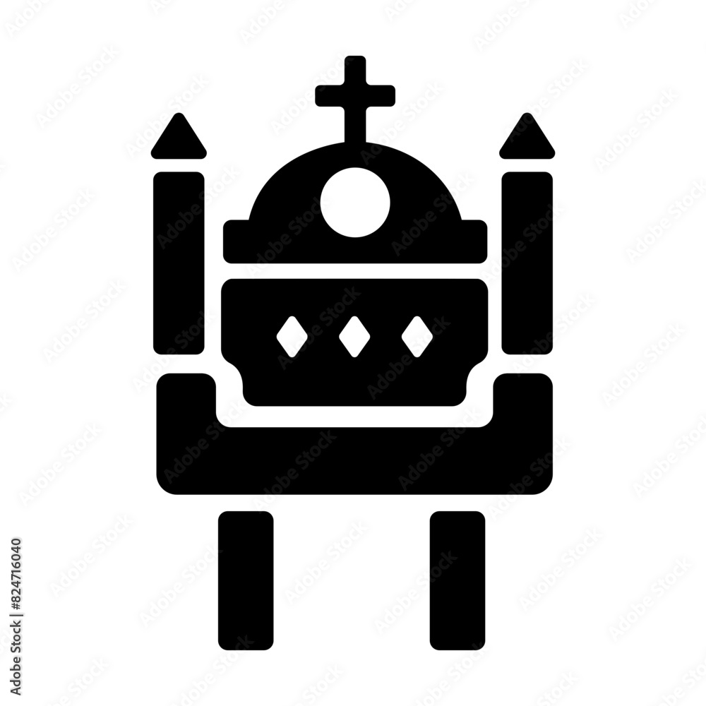 Ready to use solid icon of throne Ready to use solid icon of throne