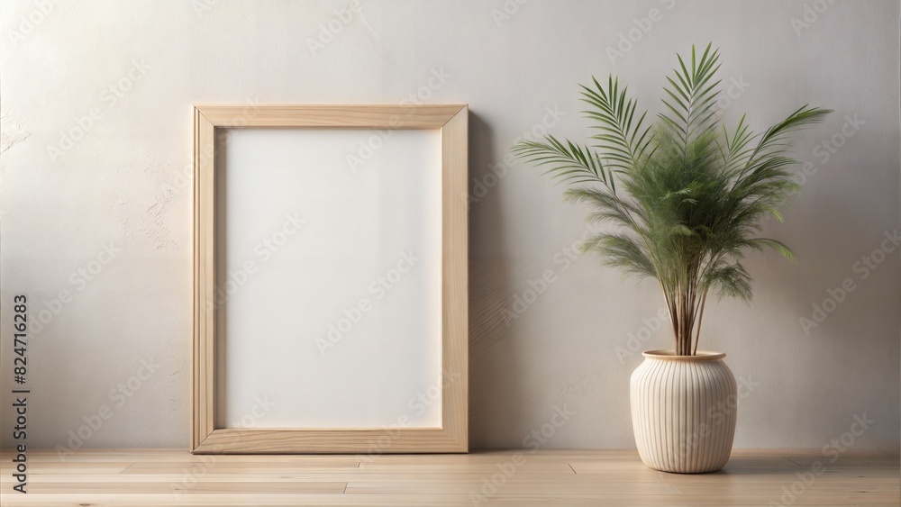 Thin Wooden Frame on Neutral-Toned Wall Mockup
Thin Wooden Frame on Neutral-Toned Wall Mockup