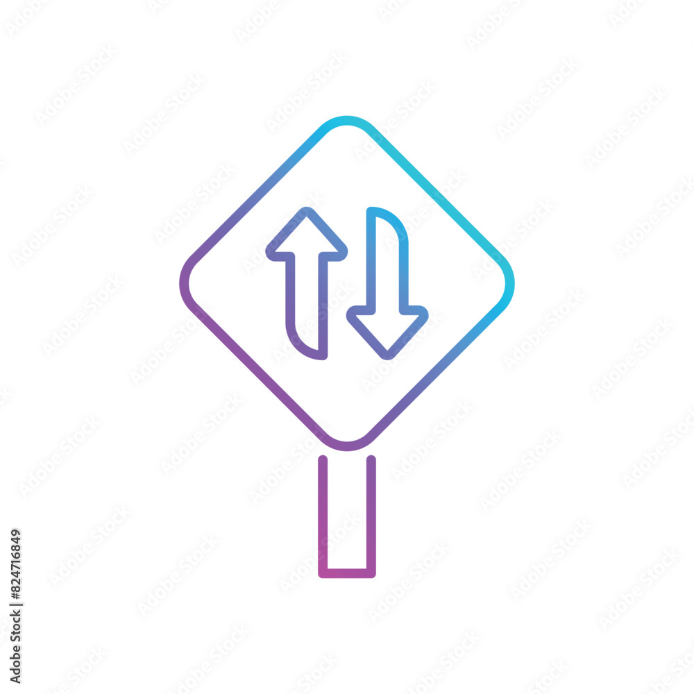 Two Way vector icon