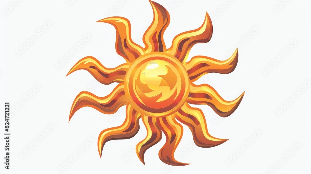 This is a modern illustration of the sun symbol on a white background This is a modern illustration of the sun symbol on a white background