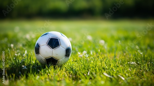 Soccer Ball on Green Grass Field