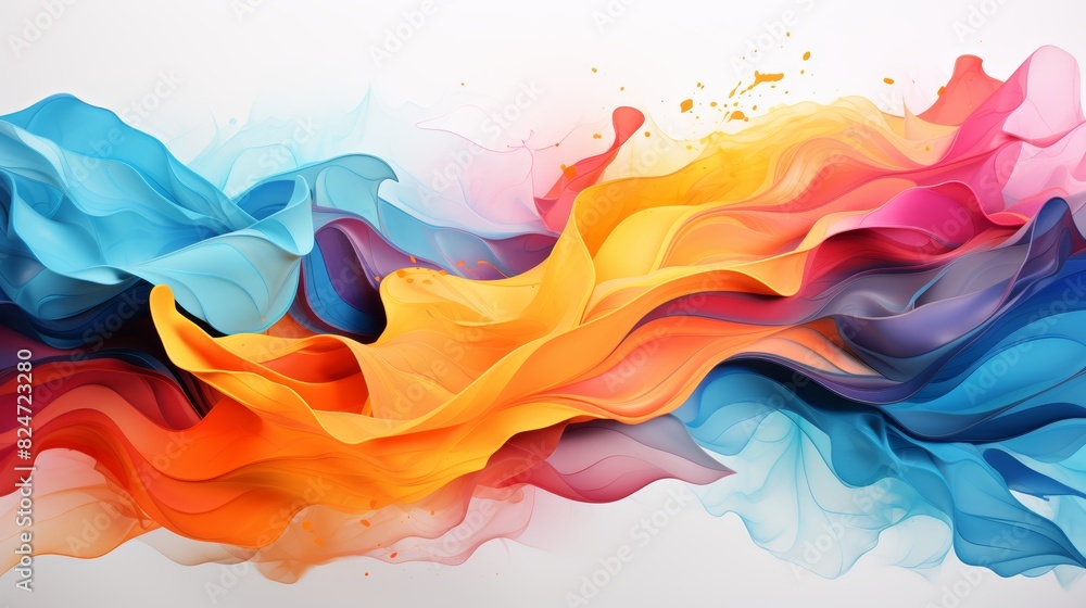 Vibrant Abstract Waves of Color Vibrant Abstract Waves of Color