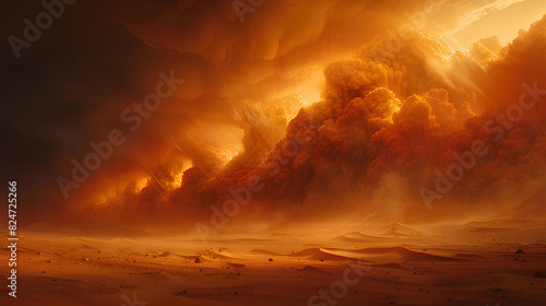 a very terrible sandstorm disaster photo