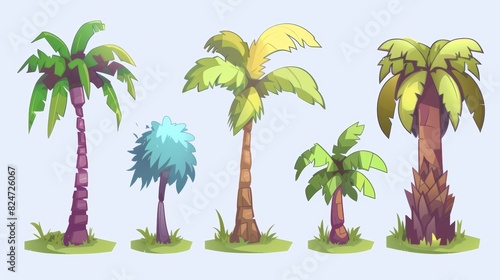 Graphic design tree palm cartoons