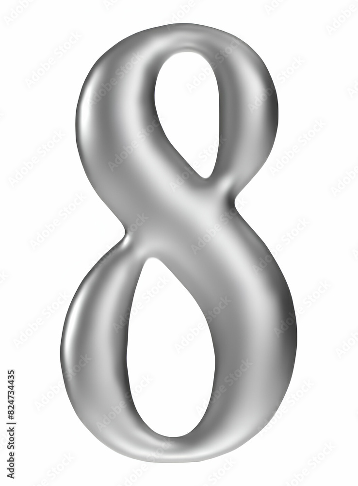 number 8 elegant bold text isolated number 8 elegant bold text isolated