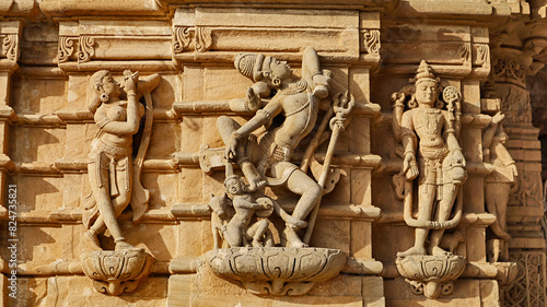 Main Sculpture of Lord Shiva with Vishnu, Mangalay Temples, Ratlam, Madhya Pradesh India. photo