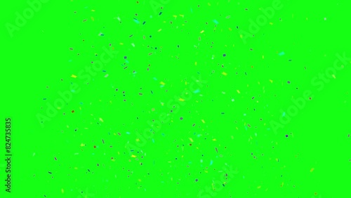 confetti animated confetti birthday party celebration special greeting discount green screen background alpha looping
