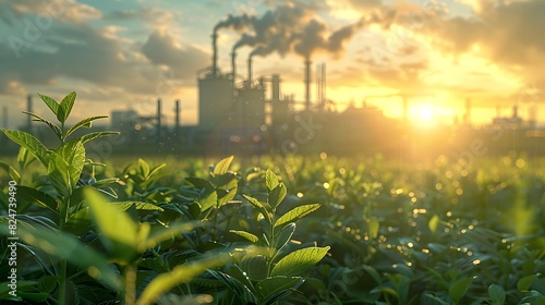 Wallpaper Mural Industrial carbon capture technology in a green setting, showcasing eco-friendly solutions for reducing greenhouse gases and supporting sustainability Torontodigital.ca