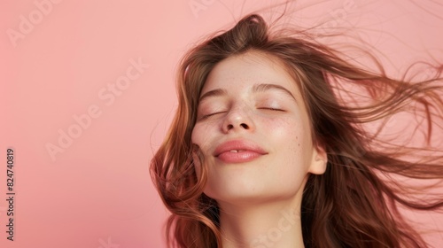 Serene Woman with Eyes Closed