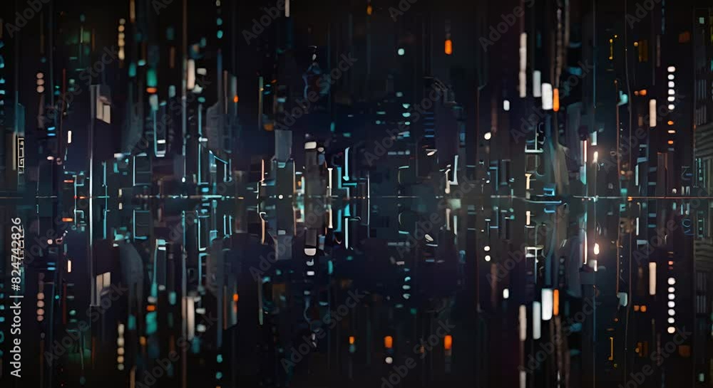 Digital Abstract Background pixels in the form of objects form an ...