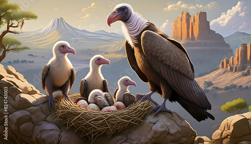  a visual story depicting the journey of a California Condor from hatching to adulthood.