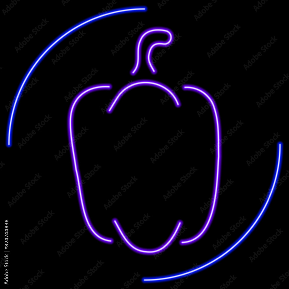 pepper neon sign, modern glowing banner design, colorful modern design trend on black background. Vector illustration. pepper neon sign, modern glowing banner design, colorful modern design trend on black background. Vector illustration.
