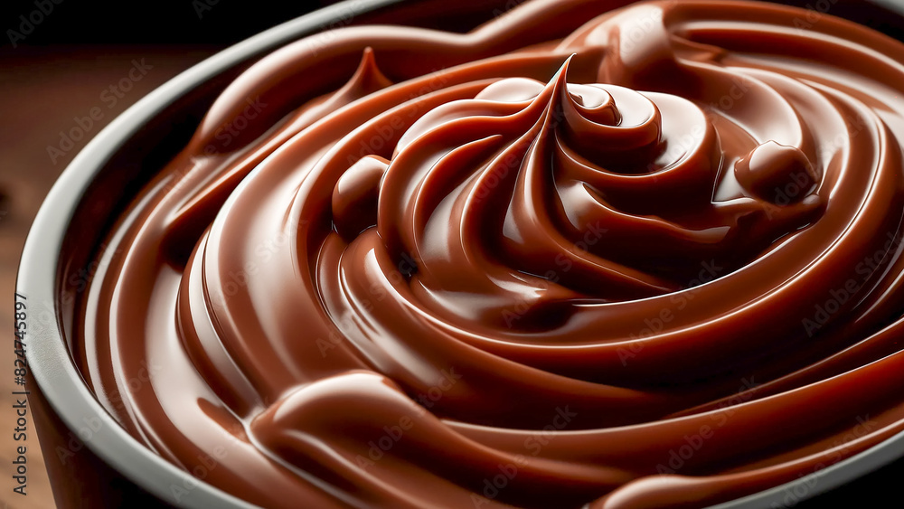 cream chocolate spread, showcasing its velvety texture and glossy finish. cream chocolate spread, showcasing its velvety texture and glossy finish.