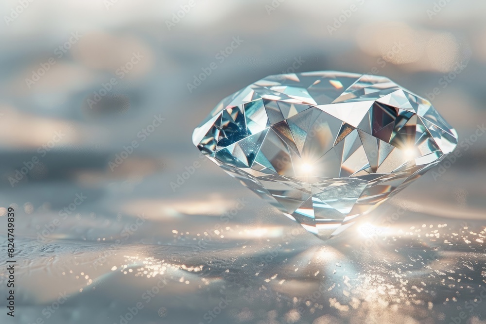 The sparkling diamonds on the desktop