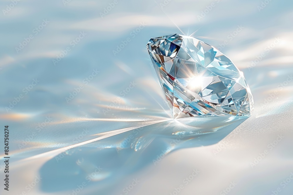 The sparkling diamonds on the desktop The sparkling diamonds on the desktop