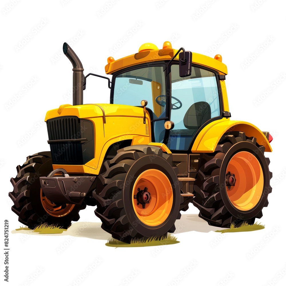 Obraz premium 3D render of tractor