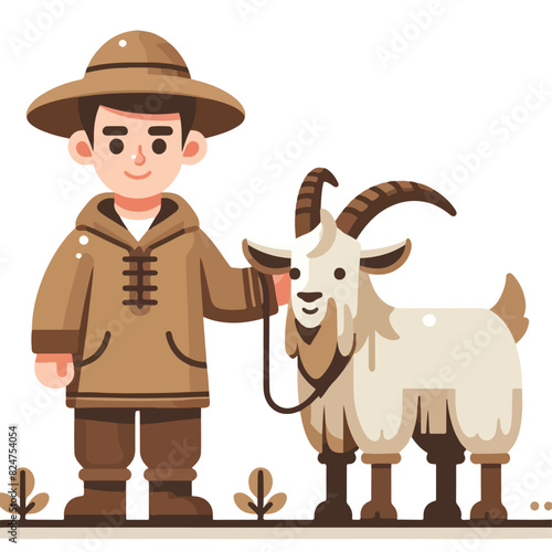 young man with goat