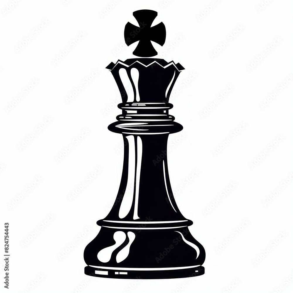 bishop chess piece king on white background
