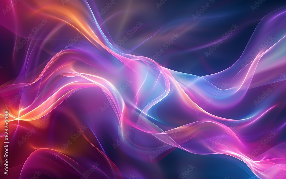Fototapeta premium Abstract background with colorful waves.