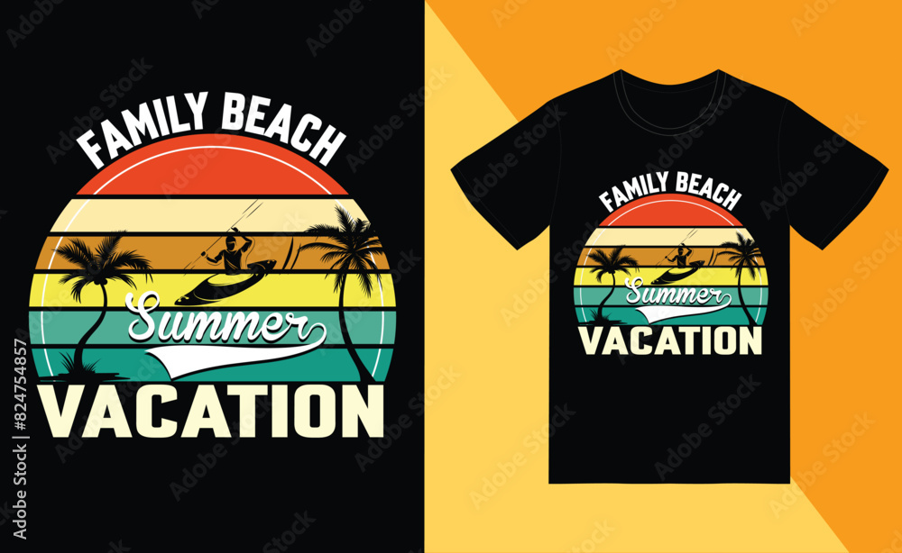 family beach summer vacation t shirt