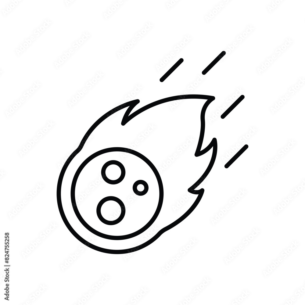 Fototapeta premium Meteorite vector icon