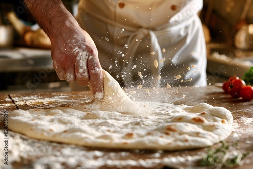 a person making a pizza