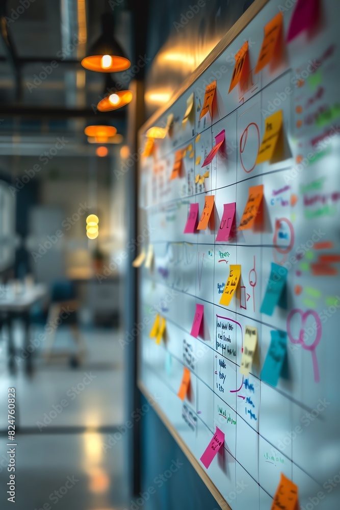 custom made wallpaper toronto digitalA Closeup on a goalsetting session, sticky notes outlining objectives on a whiteboard