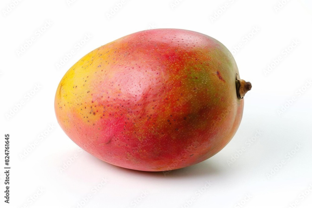 Fresh ripe mango isolated on white background. Vibrant colorful tropical fruit perfect for smoothies, desserts, and healthy snacks. Fresh ripe mango isolated on white background. Vibrant colorful tropical fruit perfect for smoothies, desserts, and healthy snacks.