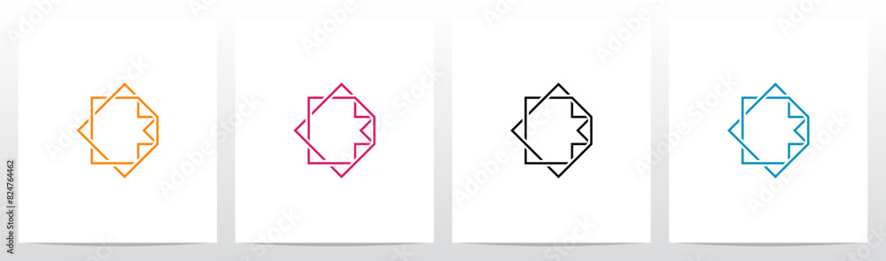 Corner Lines Triangle Overlap Initial Letter Logo Design D Corner Lines Triangle Overlap Initial Letter Logo Design D