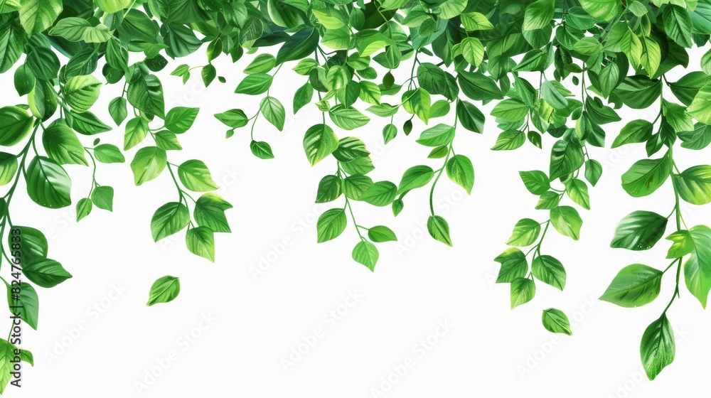 Plant in nature with minimal horizontal clean vine in bottom border pattern. Plant in nature with minimal horizontal clean vine in bottom border pattern.