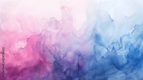 A hand-painted watercolor background in close-up, featuring soft colors transitioning into bright watercolor hues. The gentle wash and subtle gradient create a delicate and beautiful backdrop, photo