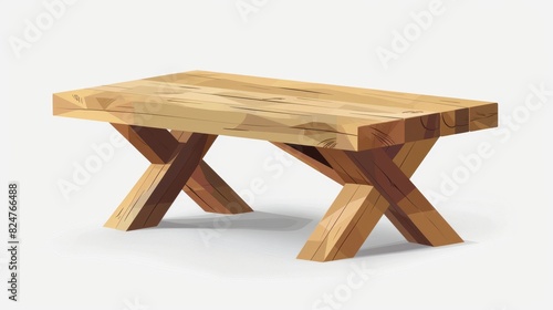 Rawpixel generated PNG image of wooden furniture table tree made with AI.