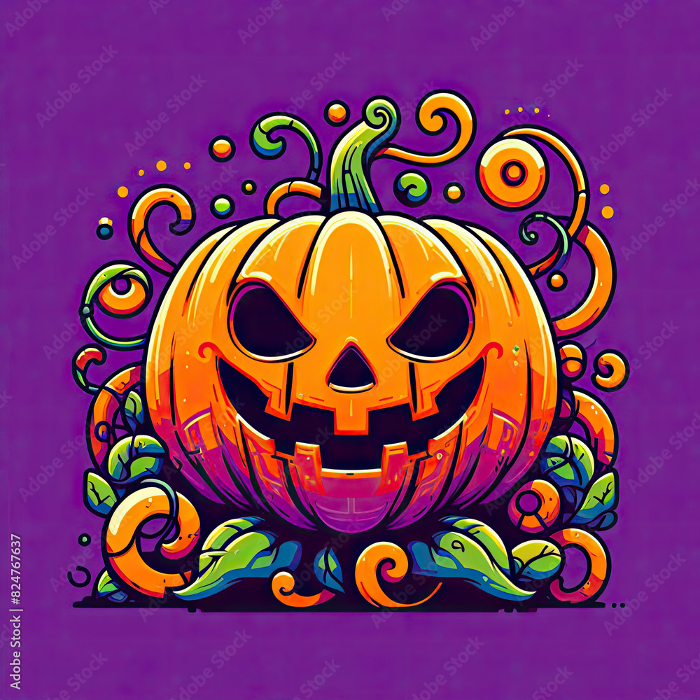 Halloween jack o lanterns on various creepy background Halloween jack o lanterns on various creepy background