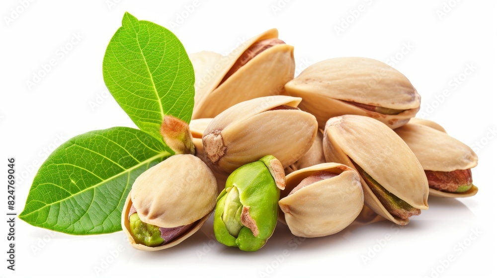 An image of unbleached pistachio nuts with a white background An image of unbleached pistachio nuts with a white background