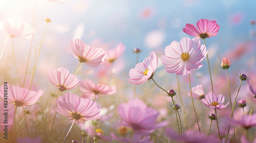 Pink cosmos flower background Pink cosmos flower background