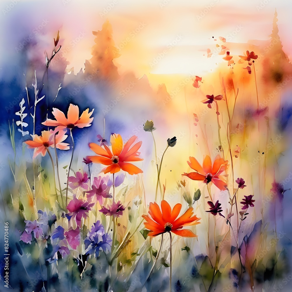 Obraz premium Blooming Beauty: Captivating Cosmos in Nature's Palette