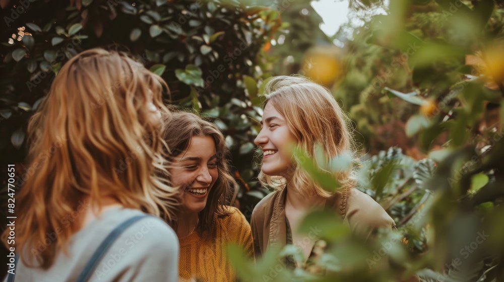Photographing friends hanging out in a garden in a moody setting Photographing friends hanging out in a garden in a moody setting