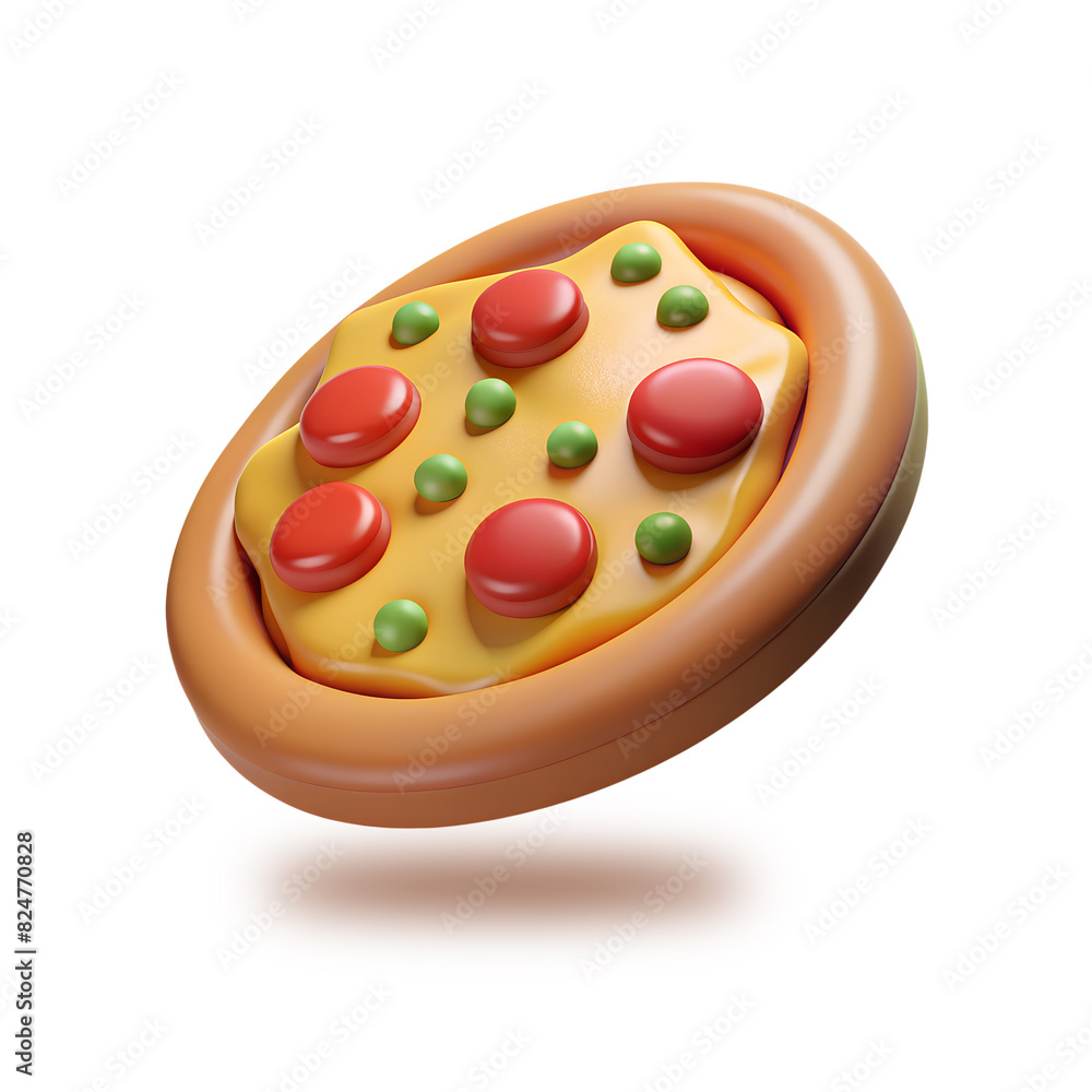 pizza on a white background pizza on a white background